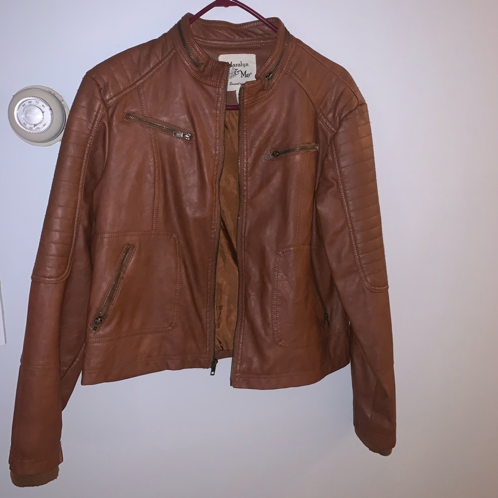 Brand new brown leather jacket